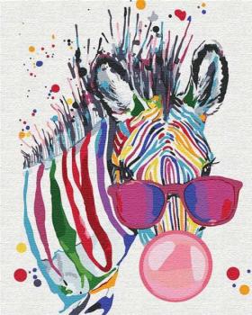 Картина за номерами Идейка Яскрава зебра 40 x 50 см (КНО4071)