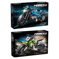 Конструктор T3032-3 мотоцикл 34см, 469 деталей, рухомі деталі