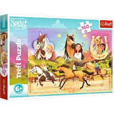 ПАЗЛ " СПІРИТ: СТРИБКИ НА ВОЛІ. ТРИ ПРИЯТЕЛЬКИ", 160ЕЛ., TREFL, 15370