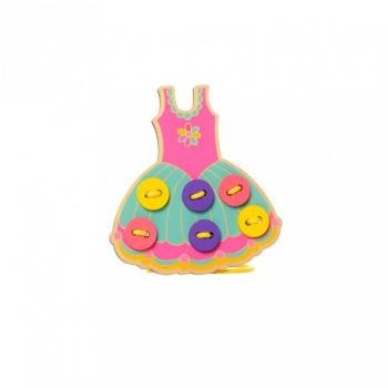 Дитяча Шнурівка для розвитку моторики MD 2658 15 см Сукня