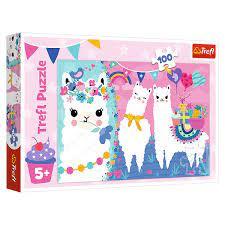 Пазли 100 елм. «Веселі Лами» / Trefl (16363)