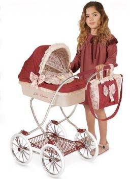 Коляска 80215 (4шт) для ляльки, класика,90-45-80см,корзина,валіза,подушка,кор.
