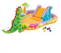 Водяний надувний ігровий центр Intex Dino Park з надувною гіркою 56139 201 x 157 x 69 см