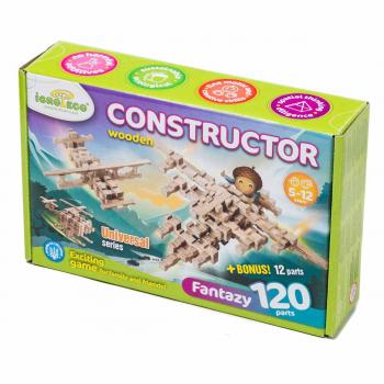 Конструктор дерев'яний для дітей Фантазія 120 деталей 900040