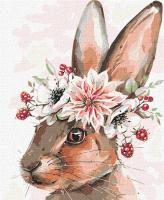 Картина за номерами Ідейка Квітучий зайчик 30 х 40 см (KHO4272)