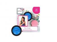 Дитяча пудрова крейда для волосся блакитна, зі спонжем