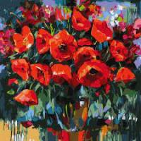 Набір для розпису по номерах Ідейка Макова ніжність 40*40 см (KHO3231)