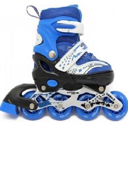 Ролики Maraton Oscar M(34-38) blue розсувні, шнур+бакля, алюмінієва рама