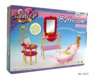 Меблі 2913 ванна кімната для барбі