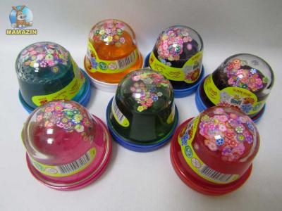 Дитячий антистрес-лизун Mr.Boo з блискітками-квітами