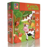 Гра на асоціації «У лісі та на фермі», Vladi Toys, VT1804-46