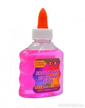 Клей прозорий рожевий 88 мл ZIBI 6111-10