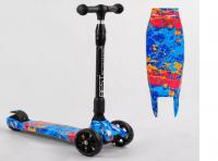 Самокат триколісний Best Scooter 82-961 MAXI (6) складане алюмінієве кермо, 3 колеса PU зі світлом, переднє 