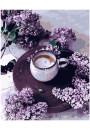 Набір для розпису по номерах VA-1118 "Кава з бузком"40х50 см
