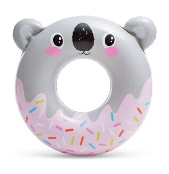 Коло дитяче надувне для плавання "Коала" сірий, 84 см х 76 см, від 8 років, до 40 кг, 59266NP INTEX