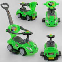 Машина каталка JOY 2027 G каталка-толокар з батьківською ручкою Зелений