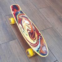 Скейт Пенні борд "Best Board", ЖОВТИЙ ГРАФІТІ КАПУЧИНО P-13609