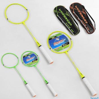 Бадмінтон C 44600 (50) 2 кольори, "TK Sport", воланчик, 2 шт в чохлі