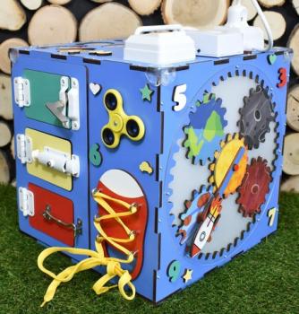 Бізікуб 30х30 см "КОСМОС" з СВІТЛОМ