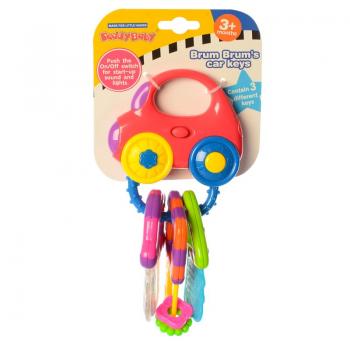 0696-1 Брязкальце брелок, 17см, муз, звук, світло, прорізи, на бат (табл)