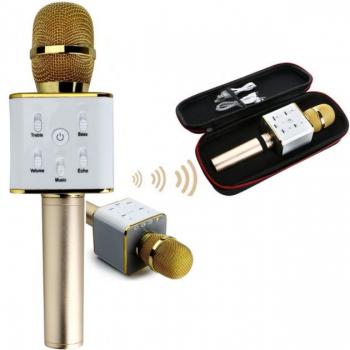 Бездротовий мікрофон Star Voice Q9 PRO для караоке з вбудованим динаміком золотий