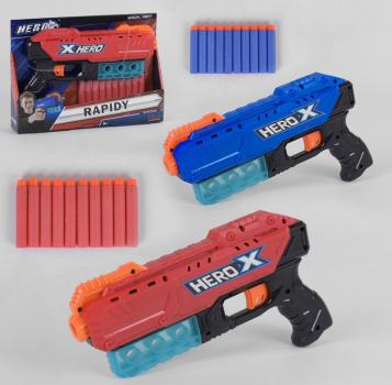 Пістолет " X HERO " з м'якими кулями , в коробці BT 8042