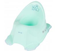 ГОРШОК ЗАЙЧИКИ З ПРОТИСКОЛЬЗЯЧОЮ ГУМОЮ М'ЯТНИЙ. TEGA BABY KR-001-105