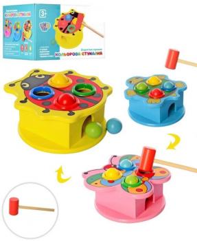 Дерев'яна іграшка "Кольорова стукалка" MD 0045
