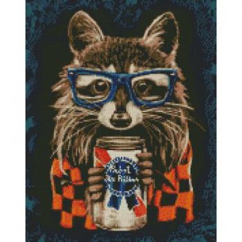 Алмазная мозаика "Єнот!" Идейка 40x50см AMO7014