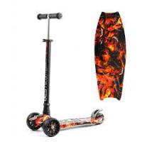 Самокат Scooter зі світловим ефектом Чорно-помаранчевий S10606