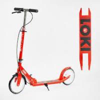 Самокат двоколісний Skyper "LOKI" LK-89673 (4) сталева рама, колеса PU 20см, ручне гальмо, гріпси гумові, в коробці 