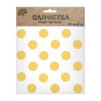 Серветка фольгована золота 33см Весела Затія 6шт/уп.