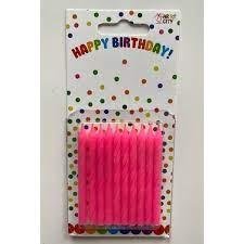 Свічки святкові рожеві 24шт