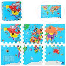 Килимок Мозаїка M 2612 EVA, карта світу