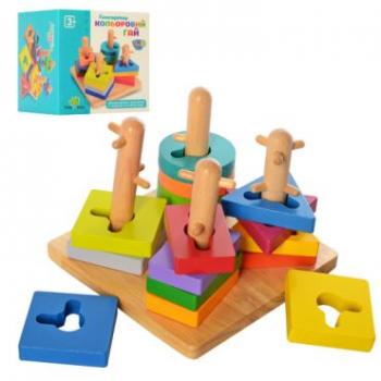 Дерев'яний геосортер "Кольоровий гай", LimoToy, MD2370