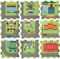 Килимок пазл Місто С 36630