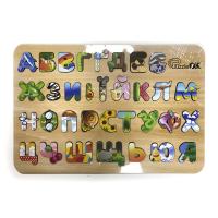 Дерев'яна головоломка з буквами для дітей від 4 років