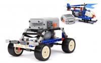 Конструктор 2 в 1 Wange 3801 Машина-позашляховик / Вертоліт Сірий / на 221 деталь