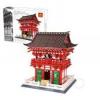 Конструктор 3D Wange 6212 Архитектура Храм Киёмидзу-дэра THE Niomon Gate of KYOTO Красный/Коричневый на 2409 деталей 