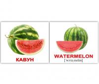 Картки Домана україно-англійські «Фрукти/Fruit»