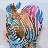 Набір для розпису по номерах. Тварини, птахи "Зебра поп-арт" 40х40см																		