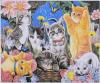 Картина за номерами + Алмазна мозаїка 2в1 "Кошенята", розмір 50х40см. YHDGJ75500 