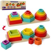 Дерев'яна іграшка Пірамідка геометрика MD2844