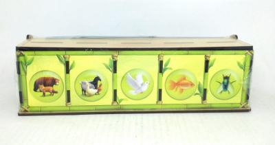 Дерев'яний сортер - комодик "Види тварин" Розвиваюча гра для дітей від 3 років ПСФ110