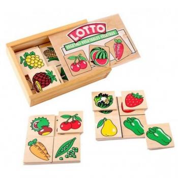 Настільна гра лото Овочі, фрукти, ягоди "Lam Toys 30 деталей