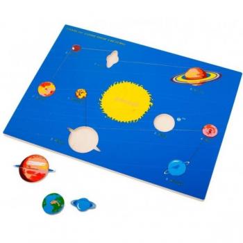 Рамка-вкладка Монтессорі з дерева Планети Lam Toys 5027