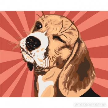 Розпис по номерах Бігль поп-арт 40х50 КНО4154
