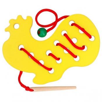 Шнурівка дерев'яна "Півень" K139