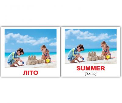 Картки Домана україно-англійські «Пори року/Seasons»