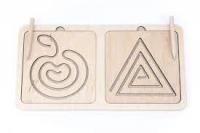 Дерев'яні лінійки - трафарети для двох рук / міжпівкульна дошка 90103, Розумний Лис